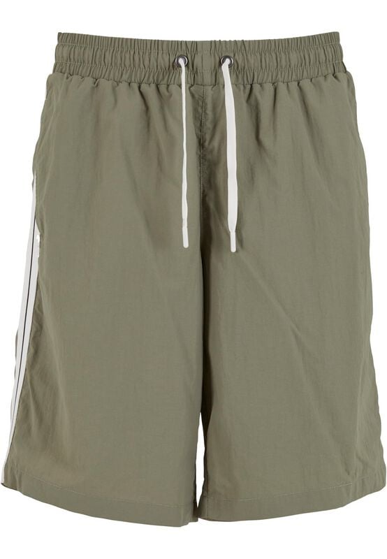 Urban Classics Board Shorts With Patched Stripe Badeshort oliv in S Urban Classics Board Shorts With Patched Stripe Badeshort oliv in S von Urban Classics
