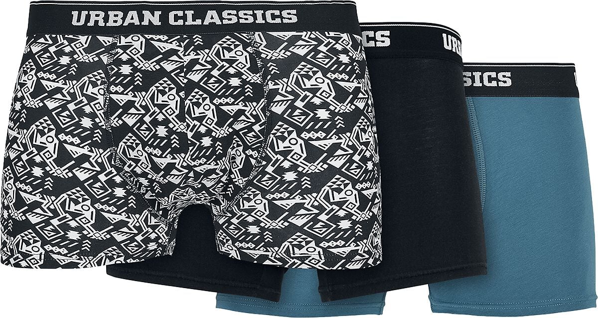 Urban Classics Boxershort-Set - Organic Boxer Shorts 3 Pack - S bis 5XL - für Männer - Größe 5XL - multicolor von Urban Classics