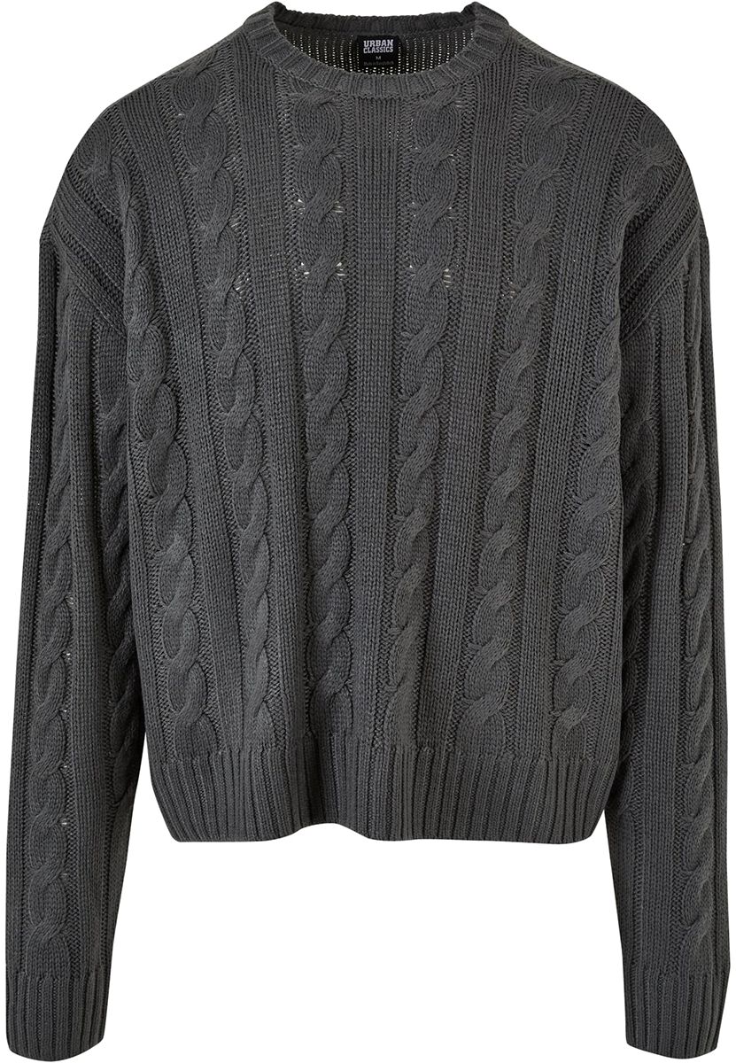 Urban Classics Boxy Sweater Strickpullover grau in M von Urban Classics