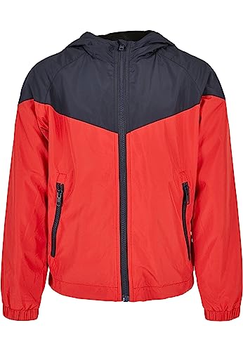 Urban Classics Boy's UCK2107-Boys 2-Tone Tech Windrunner Jacke, Navy/red, 110/116 von Urban Classics