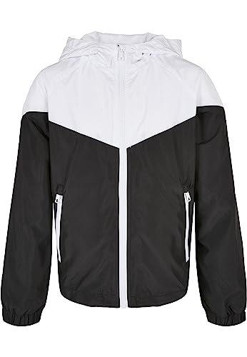 Urban Classics Boy's UCK2107-Boys 2-Tone Tech Windrunner Jacke, White/Black, 122/128 von Urban Classics