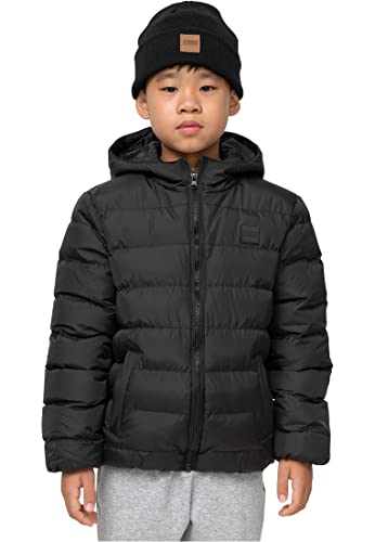 Urban Classics Boy's UCK863-Boys Basic Bubble Jacket Jacke, Black/Black/Black, 110/116 von Urban Classics