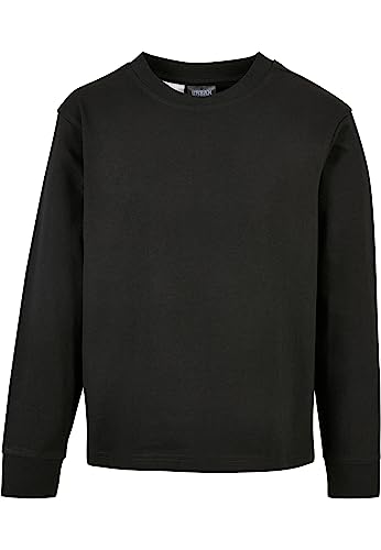 Urban Classics Boy's UCK2384-Boys Boxy Heavy Longsleeve T-Shirt, Black, 110/116 von Urban Classics