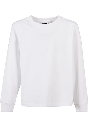 Urban Classics Boy's UCK2384-Boys Boxy Heavy Longsleeve T-Shirt, White, 110/116 von Urban Classics