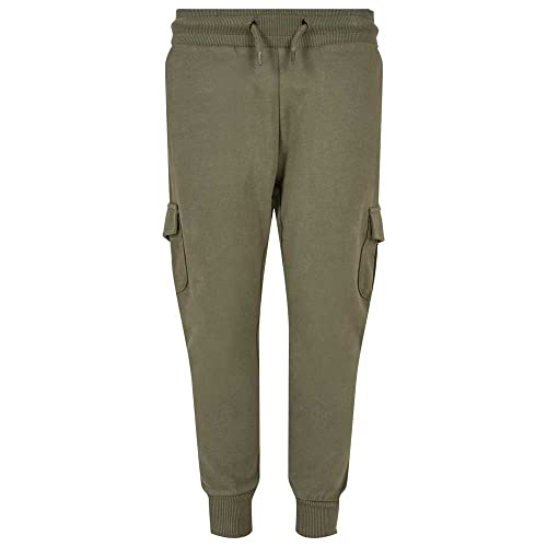 Urban Classics Boy's UCK1395-Boys Fitted Cargo Sweatpants Trainingshose, Olive, 134/140 von Urban Classics