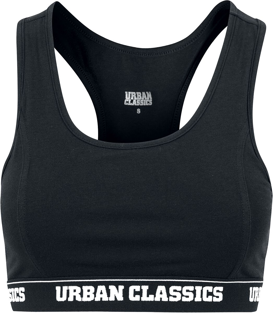 Urban Classics Bustier - Ladies Logo Bra - XS bis 3XL - für Damen - Größe XL - schwarz von Urban Classics