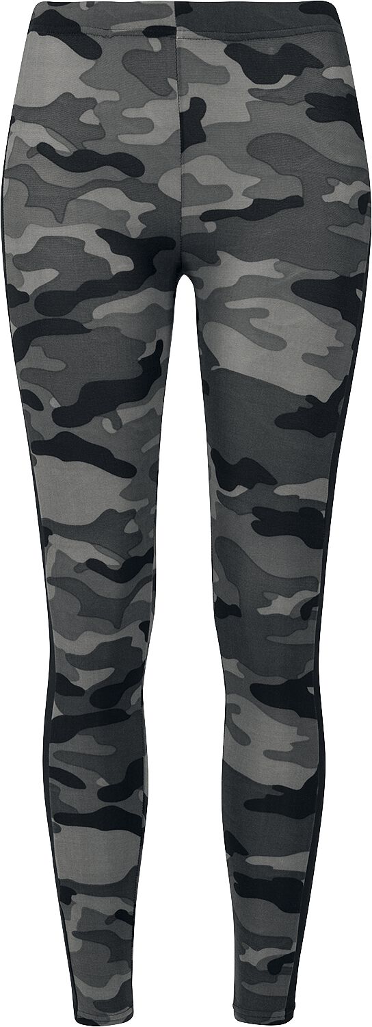 Urban Classics - Camouflage/Flecktarn Leggings - Ladies Camo Stripe Leggings - XS bis 5XL - für Damen - Größe XL - darkcamo/schwarz von Urban Classics