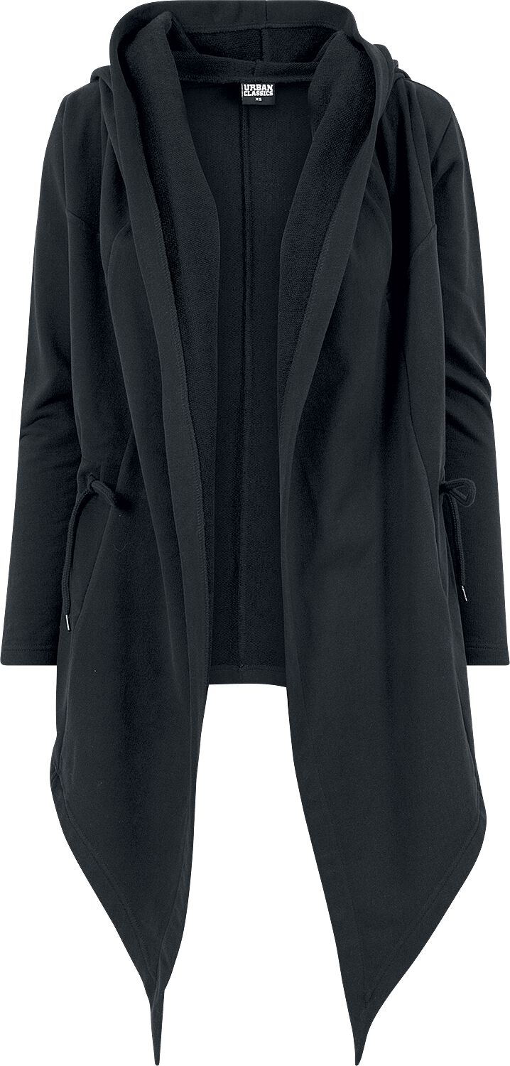 Urban Classics Cardigan - Ladies Hooded Sweat Cardigan - XS bis 5XL - für Damen - Größe XS - schwarz von Urban Classics