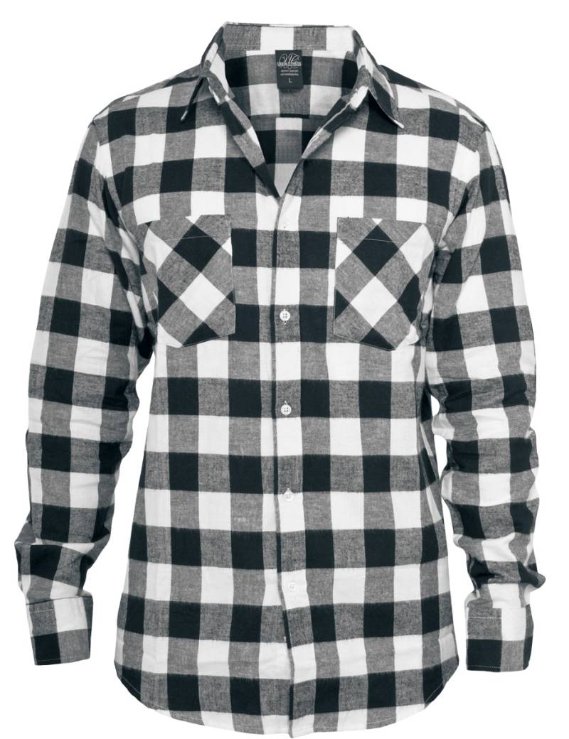 Urban Classics Checked Flanell Flanellhemd schwarz weiß in L von Urban Classics