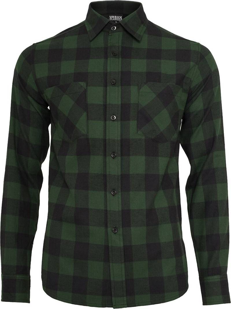 Urban Classics Checked Flanell Shirt Flanellhemd schwarz dunkelgrün in 3XL von Urban Classics