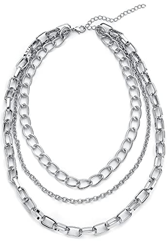 Urban Classics Classic Layering Necklace silver one size von Urban Classics