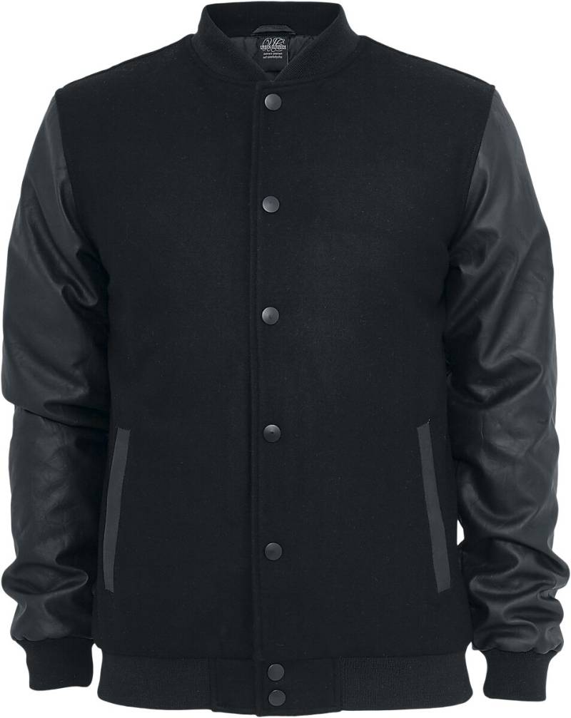 Urban Classics Collegejacke - Oldschool - S bis XXL - für Männer - Größe S - schwarz von Urban Classics
