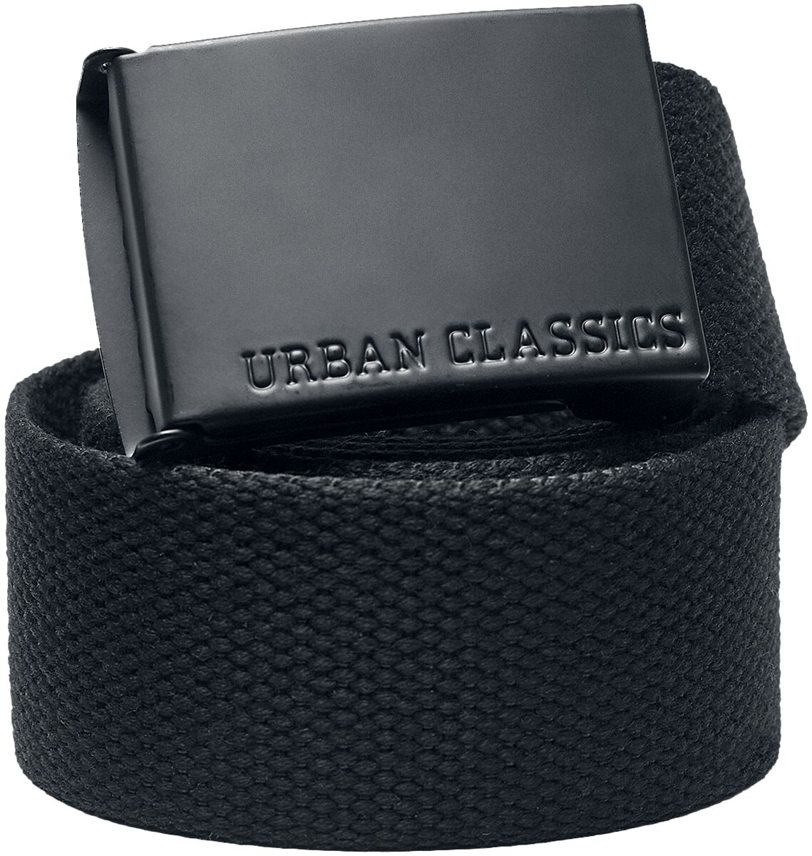 Urban Classics Colored Buckle Canvas Belt Gürtel schwarz von Urban Classics