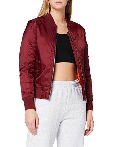 Urban Classics Damen Basic Bomberjacke, Rot (burgund 606), 38 (Herstellergröße: M) von Urban Classics