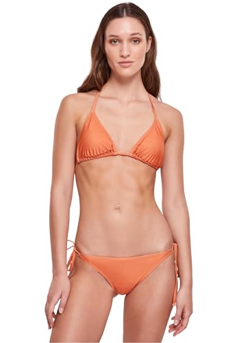 Urban Classics Damen Bikini Ladies Recycled Triangle Bikini, Bikini für Frauen, aus Recyclingmaterial, vintageorange, XL von Urban Classics