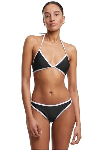 Urban Classics Damen Bikini Ladies Retro Triangle Bikini, Zweiteiliger Badeanzug mit Schnürung, aus recyceltem Material, Größen XS - XL von Urban Classics
