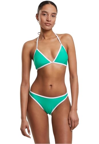 Urban Classics Damen Bikini Ladies Retro Triangle Bikini, Zweiteiliger Badeanzug mit Schnürung, aus recyceltem Material, Größen XS - XL von Urban Classics