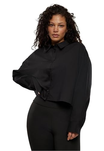 Urban Classics Damen TB6065-Ladies Cropped Oversized Blouse Bluse, Black, 5XL von Urban Classics