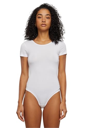 Urban Classics Damen Body Ladies Organic Stretch Jersey Body, Kurzarm Body für Frauen, Bio-Baumwolle, white, 3XL von Urban Classics