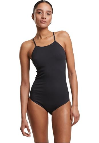 Urban Classics Damen Body Ladies Rip Body, ärmelloser Unterteil mit Spaghettiträgern, Rundhals, Rippenstruktur, Cross-Back, Größen XS - XL von Urban Classics