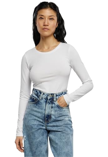 Urban Classics Damen Body Ladies Stretch Jersey Longsleeve Body White XXL von Urban Classics