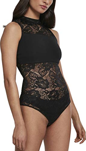 Urban Classics Damen Ladies Laces Body T-Shirt , Schwarz (Black 00007) , L von Urban Classics