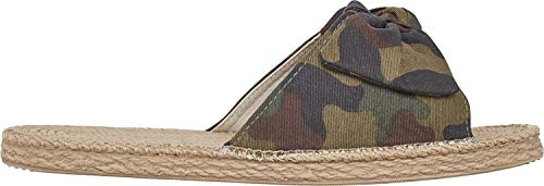 Urban Classics Damen Canvas Mules Pantoletten, woodcamo von Urban Classics