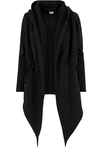 Urban Classics Damen Ladies Hooded Sweat Cardigan Cape, Schwarz (Black 7), S EU von Urban Classics