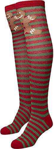 Urban Classics Damen Christmas Overknees Socken, red/Green, 39-42 von Urban Classics