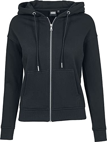 Urban Classics Damen Classic Zip Hoody Strickjacke, Schwarz (Black 00007), L von Urban Classics