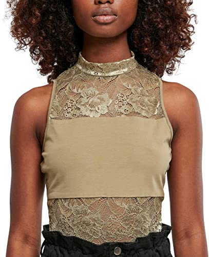 Urban Classics Damen Ladies Laces Body T-Shirt , Khaki , M von Urban Classics