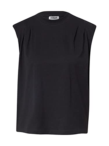 Urban Classics Damen Ladies Organic Heavy Pleated Shoulder Top T-Shirt, black, M von Urban Classics