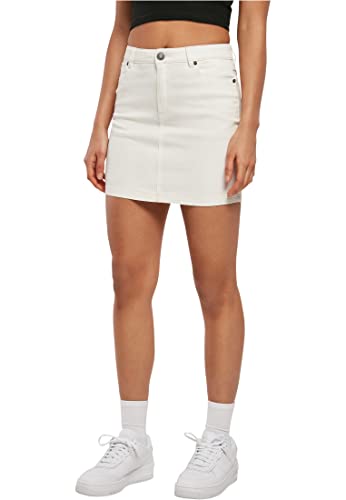 Urban Classics Damen Dames Organic Stretch Denim Mini Rok Rock, Offwhite Raw, 26 EU von Urban Classics