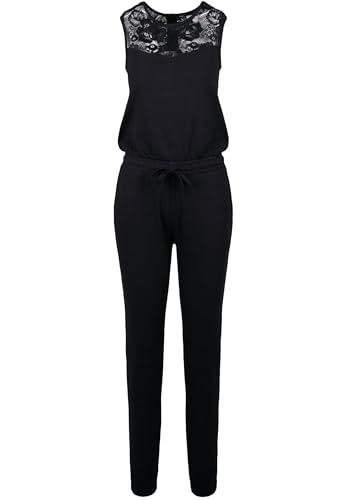 Urban Classics Damen Einteiler Ladies Lace Block Jumpsuit, Schwarz (Black 00007), Medium (Herstellergröße: M) von Urban Classics