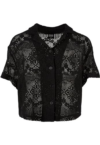 Urban Classics Damen Hemd Ladies Crochet Lace Resort Shirt Black XS Urban Classics Damen Hemd Ladies Crochet Lace Resort Shirt Black XS von Urban Classics