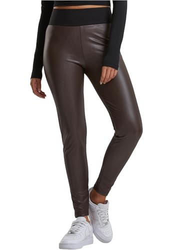 Urban Classics Damen High Waist Leggings Aus Lederimitat Mit Hoher Taille - Ladies Faux Leather Treggins Yoga Pants, Braun, 4XL EU Urban Classics Damen High Waist Leggings Aus Lederimitat Mit Hoher Taille - Ladies Faux Leather Treggins Yoga Pants, Braun, 4XL EU von Urban Classics