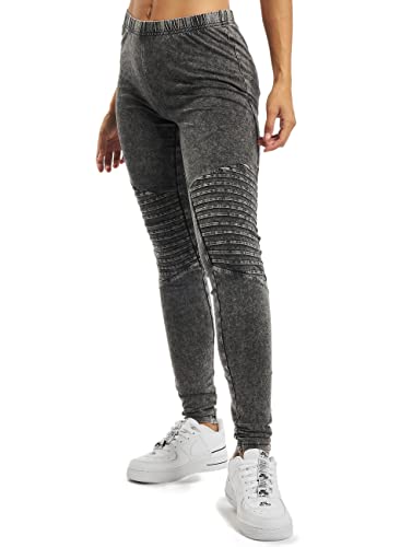 Urban Classics Damen Ladies Denim Jersey Leggings, Darkgrey, L von Urban Classics