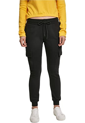Urban Classics Damen Hose Ladies Cargo Jogging-Pants Sporthose, Schwarz (Black 00007), L von Urban Classics