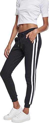 Urban Classics Damen Ladies College Contrast Sweatpants Hose, Black/White/Black, XXL von Urban Classics