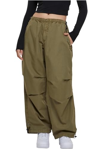 Urban Classics Ladies Cotton Parachute Pants Frauen Stoffhose Oliv XL 100% Baumwolle Basics von Urban Classics