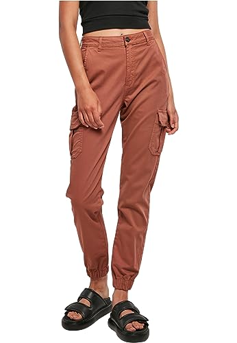 Urban Classics Damen TB3048-Ladies High Waist Cargo Pants Hose, Terracotta, 34 von Urban Classics