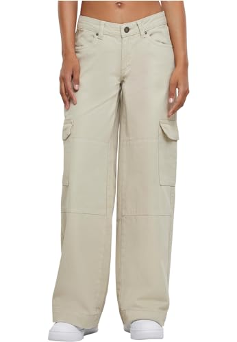 Urban Classics Damen TB6113-Ladies Low Waist Cargo Denim Hose, Offwhite raw, 27 von Urban Classics