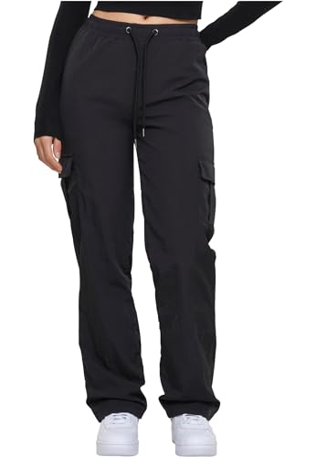 Urban Classics Damen TB6159-Ladies Nylon Cargo Pants Hose, Black, 4XL von Urban Classics