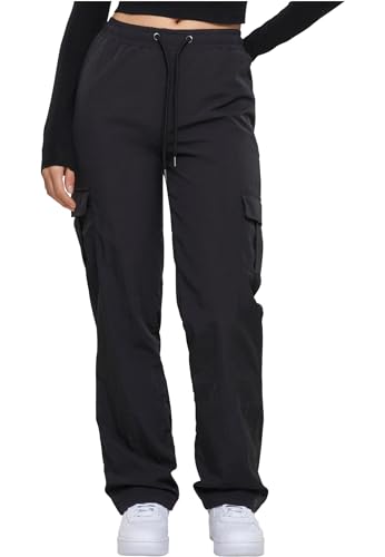 Urban Classics Damen TB6159-Ladies Nylon Cargo Pants Hose, Black, 5XL von Urban Classics