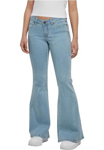 Urban Classics Damen Hose Ladies Organic Low Waist Flared Denim Lighter Washed 29 von Urban Classics
