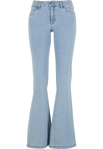 Urban Classics Damen TB6109-Ladies Organic Low Waist Flared Denim Hose, Lighter Washed, 32 von Urban Classics