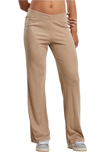 Urban Classics Ladies Rib Pants beigemelange, XS von Urban Classics
