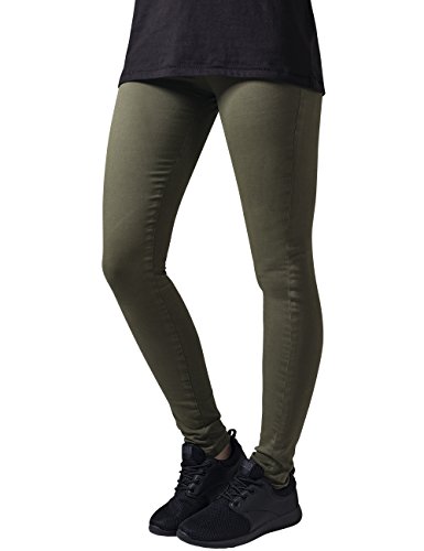 Urban Classics Damen Hose Ladies Skinny Pants, Grün (olive 176), Gr. W28/L31 (Herstellergröße: M) von Urban Classics