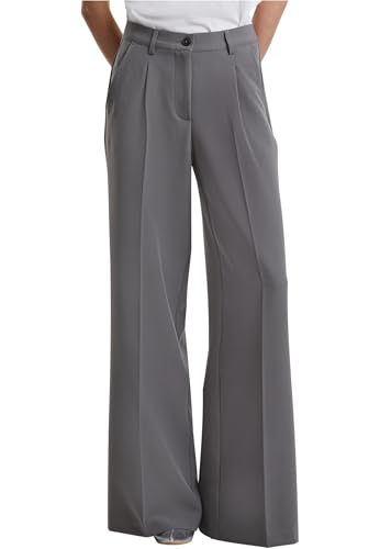 Urban Classics Ladies Wide Leg Trousers cloudgrey, 32 von Urban Classics