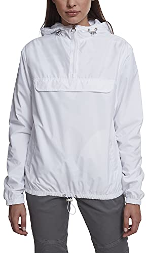 Urban Classics Damen Übergangs-Jacke Ladies Basic Pull-Over Jacket ,white ,S von Urban Classics